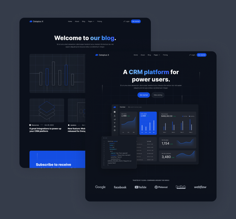 35+ Pages - Dataplus X Webflow Template